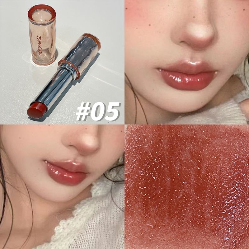 Beauty Without Makeup - HERORANGE ลิปสติกเนื้อบางเบา ละเอียดอ่อนและสวยงาม แต่งหน้าแบบบาง ลิปกลอส ให้ความชุ่มชื้นยาวนานไม่ซีดจาง
